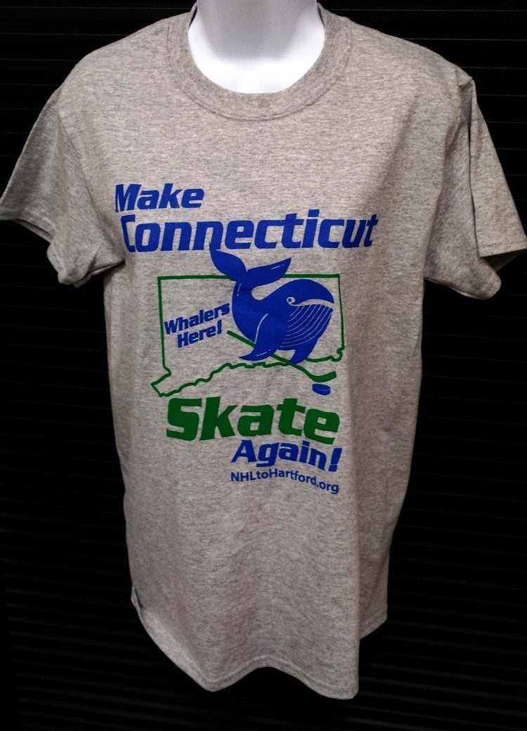 Hartford Whalers White Pucky Whale T Shirt by Reebok